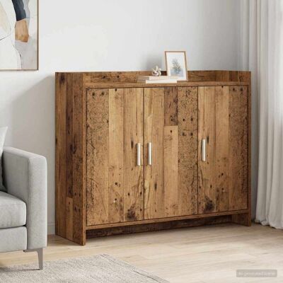 vidaXL Buffet Madeira antiga 98,5 x 33 x 80 cm Derivados de Madeira Marrón vidaXL Buffet Madeira antiga 98,5 x 33 x 80 cm Derivados de Madeira Marrón