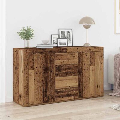 vidaXL Buffet Madeira antiga 120 x 36 x 69 cm Madeira processada Marrón vidaXL Buffet Madeira antiga 120 x 36 x 69 cm Madeira processada Marrón