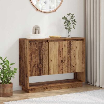 vidaXL Buffet Madeira antiga 97 x 29 x 75 cm Madeira processada Marrón vidaXL Buffet Madeira antiga 97 x 29 x 75 cm Madeira processada Marrón