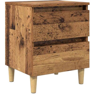 vidaXL Armário de cama com gaveta Madeira Antiga 40 x 35 x 50 cm Marrón vidaXL Armário de cama com gaveta Madeira Antiga 40 x 35 x 50 cm Marrón