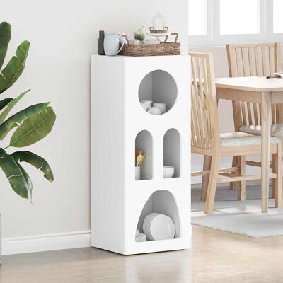 vidaXL Buffet Branco 40 x 35 x 100,5 cm Madeira processada Blanco vidaXL Buffet Branco 40 x 35 x 100,5 cm Madeira processada Blanco