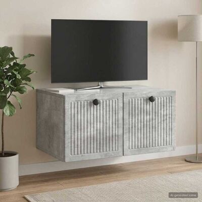 vidaXL Gabinete de TV de Parede Cinzento Cimento 59,5 x 41 x 30 cm Gris vidaXL Gabinete de TV de Parede Cinzento Cimento 59,5 x 41 x 30 cm Gris