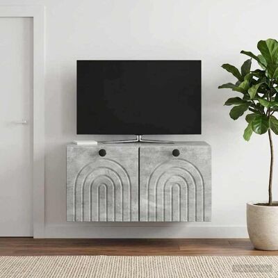 vidaXL Gabinete de TV de Parede Cinzento Cimento 59,5 x 41 x 30 cm Gris vidaXL Gabinete de TV de Parede Cinzento Cimento 59,5 x 41 x 30 cm Gris