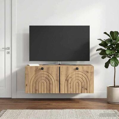 vidaXL Gabinete de TV de Parede Carvalho Arttisan 78,5 x 31 x 30 cm Marrón vidaXL Gabinete de TV de Parede Carvalho Arttisan 78,5 x 31 x 30 cm Marrón