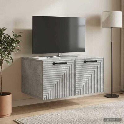 vidaXL Gabinete de TV de Parede Cinzento Cimento 59,5 x 41 x 30 cm Gris vidaXL Gabinete de TV de Parede Cinzento Cimento 59,5 x 41 x 30 cm Gris