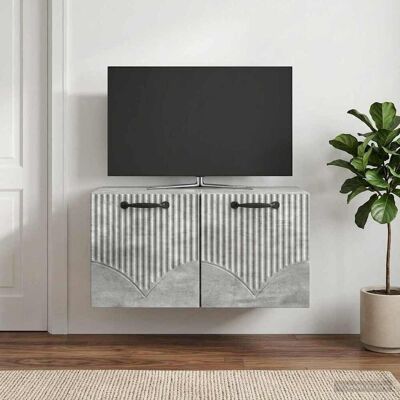 vidaXL Gabinete de TV de Parede Cinzento Cimento 59,5 x 41 x 30 cm Gris vidaXL Gabinete de TV de Parede Cinzento Cimento 59,5 x 41 x 30 cm Gris