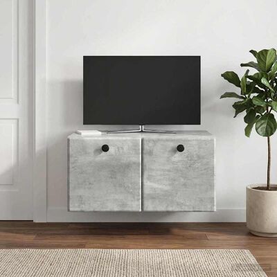 vidaXL Gabinete de TV de Parede 59,5 x 41 x 30 cm Cinzento Cimento Gris vidaXL Gabinete de TV de Parede 59,5 x 41 x 30 cm Cinzento Cimento Gris