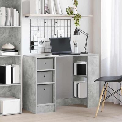 vidaXL Mesa com gaveta Cinzento 100 x 40 x 75 cm Madeira processada Gris vidaXL Mesa com gaveta Cinzento 100 x 40 x 75 cm Madeira processada Gris