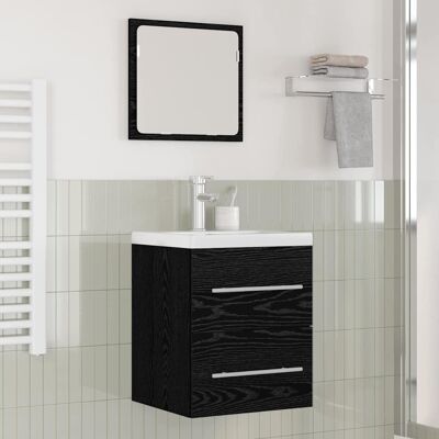 vidaXL Armário para Pia de Banheiro Carvalho Preto 41 x 38,5 x 48 cm Negro vidaXL Armário para Pia de Banheiro Carvalho Preto 41 x 38,5 x 48 cm Negro