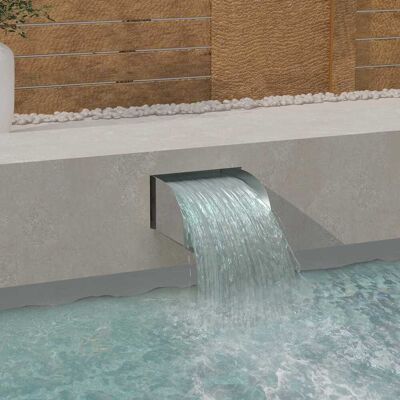 vidaXL Cascata de Aço Inoxidável - Fonte de Jardim 30x34x14 cm vidaXL Cascata de Aço Inoxidável - Fonte de Jardim 30x34x14 cm