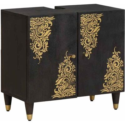 vidaXL Armário de lava-louça com armazenamento Preto 62 x 33 x 58 cm Negro vidaXL Armário de lava-louça com armazenamento Preto 62 x 33 x 58 cm Negro