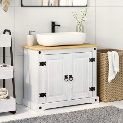 vidaXL Armário de lava-louça com prateleira Branco 73 x 33 x 60 cm Blanco vidaXL Armário de lava-louça com prateleira Branco 73 x 33 x 60 cm Blanco