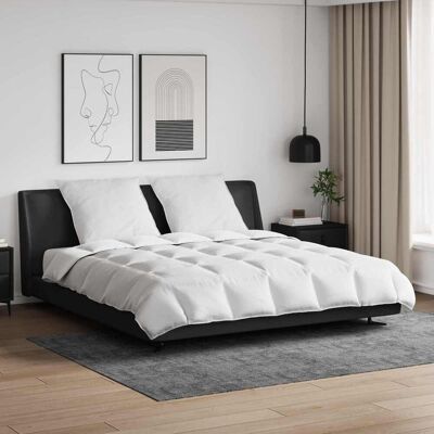vidaXL Conjunto de Edredom com travesseiro 3 pcs Branco Pena de ganso Blanco vidaXL Conjunto de Edredom com travesseiro 3 pcs Branco Pena de ganso Blanco