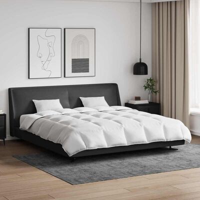 vidaXL Conjunto de Edredom com travesseiro 3 pcs Branco Pena de ganso Blanco vidaXL Conjunto de Edredom com travesseiro 3 pcs Branco Pena de ganso Blanco