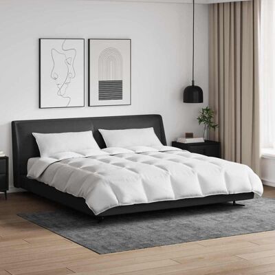 vidaXL Conjunto de Edredom com travesseiro 3 pcs Branco Pena de ganso Blanco vidaXL Conjunto de Edredom com travesseiro 3 pcs Branco Pena de ganso Blanco