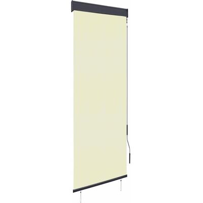 vidaXL Estore de rolo para exterior 60x250 cm creme Crema vidaXL Estore de rolo para exterior 60x250 cm creme Crema