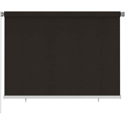 vidaXL Estore de rolo para exterior PEAD 200x140 cm castanho Marrón vidaXL Estore de rolo para exterior PEAD 200x140 cm castanho Marrón