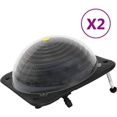 vidaXL 2x Aquecedor solar para piscina HDPE cúpulas sistema de aquecimento externo vidaXL 2x Aquecedor solar para piscina HDPE cúpulas sistema de aquecimento externo