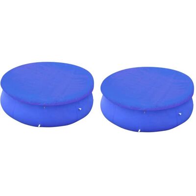 vidaXL Coberturas de piscina 2 peças - Para piscinas elevadas redondas de 360-367 cm - Azul vidaXL Coberturas de piscina 2 peças - Para piscinas elevadas redondas de 360-367 cm - Azul