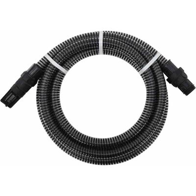 vidaXL Mangueira de sucção com conectores de PVC 1" 7 m PVC preto Negro vidaXL Mangueira de sucção com conectores de PVC 1" 7 m PVC preto Negro