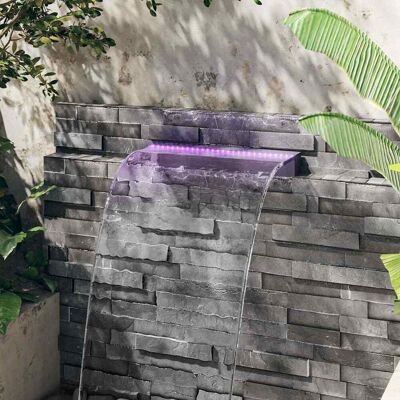vidaXL Elemento de Cascata com LEDs RGB 60 cm - Elemento de Cascata vidaXL Elemento de Cascata com LEDs RGB 60 cm - Elemento de Cascata