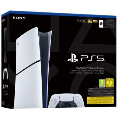 Consola Sony Playstation 5 - PS5 Slim Digital 825GB/ Inclui Comando Dual Sense/ Chassis E Consola Sony Playstation 5 - PS5 Slim Digital 825GB/ Inclui Comando Dual Sense/ Chassis E