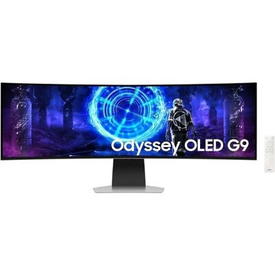 Monitor Gaming Ultrapanorâmico Curvo Samsung Odyssey OLED G9 S49DG954SU 49'/ Dual QHD/ 0.03ms/ 240Hz/ OLED/ Multimédia/ Regulável em altura/ Prata Monitor Gaming Ultrapanorâmico Curvo Samsung Odyssey OLED G9 S49DG954SU 49'/ Dual QHD/ 0.03ms/ 240Hz/ OLED/ Multimédia/ Regulável em altura/ Prata