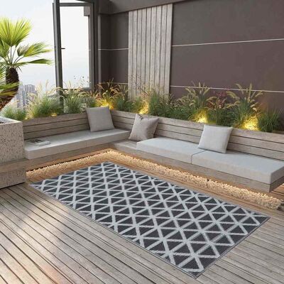 vidaXL Tapete Exterior Preto 190x290 cm PP Tapete de Terraço Manta de Varanda Interior - Outdoor Carpet vidaXL Tapete Exterior Preto 190x290 cm PP Tapete de Terraço Manta de Varanda Interior - Outdoor Carpet
