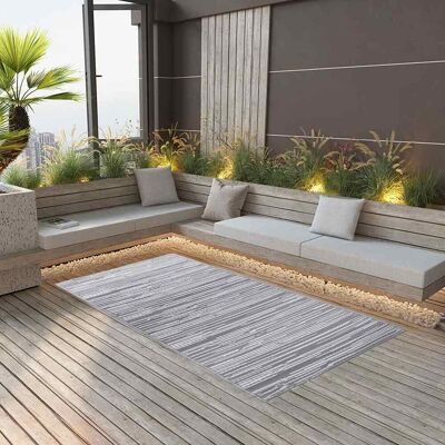 vidaXL Tapete de exterior 160x230 cm ARAKIL PP cinzento Gris vidaXL Tapete de exterior 160x230 cm ARAKIL PP cinzento Gris