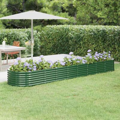 vaso de jardim em aço pintado a pó 368x80x36 cm - Verde vaso de jardim em aço pintado a pó 368x80x36 cm - Verde