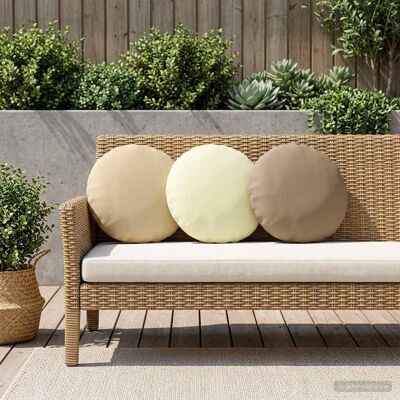 vidaXL Capa almofada 6 pcs HEERLEN Bege Ø 30 cm Poliéster Beige vidaXL Capa almofada 6 pcs HEERLEN Bege Ø 30 cm Poliéster Beige
