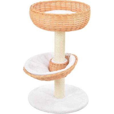 Árvore para gatos com sisal e madeira de salgueiro natural - vidaXL Árvore para gatos com sisal e madeira de salgueiro natural - vidaXL