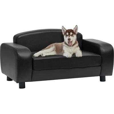 vidaXL Sofá para cães Preto 80x50x40 cm Couro sintético - Sofá para cães vidaXL Sofá para cães Preto 80x50x40 cm Couro sintético - Sofá para cães
