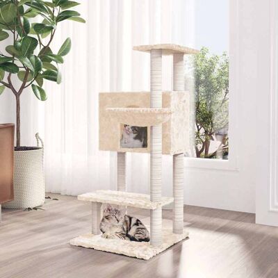 Árvore para Gatos vidaXL com Pilares em Sisal - Multi Árvore para Gatos vidaXL com Pilares em Sisal - Multi