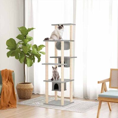 vidaXL Árvore para gatos cinza claro em sisal - Arranhador vidaXL Árvore para gatos cinza claro em sisal - Arranhador