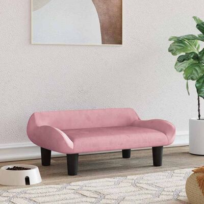 Cama para cães de veludo rosa Vidaxl - Pequena, 70x40x24 cm Cama para cães de veludo rosa Vidaxl - Pequena, 70x40x24 cm