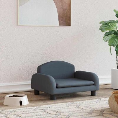 vidaXL Cama para cães cinza escuro 50x40x30 cm tecido - Cama para cães vidaXL Cama para cães cinza escuro 50x40x30 cm tecido - Cama para cães