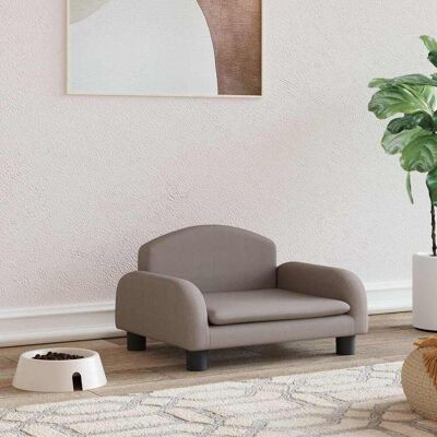 vidaXL Cama para cães Cinza taupe 50x40x30 cm Tecido - Cama para cães vidaXL Cama para cães Cinza taupe 50x40x30 cm Tecido - Cama para cães