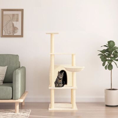 Árvore para gatos com postes de sisal - 132cm vidaXL Árvore para gatos com postes de sisal - 132cm vidaXL