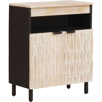 vidaXL Buffet com porta Acabamento em Wash Branco 60 x 33 x 75 cm Blanco vidaXL Buffet com porta Acabamento em Wash Branco 60 x 33 x 75 cm Blanco
