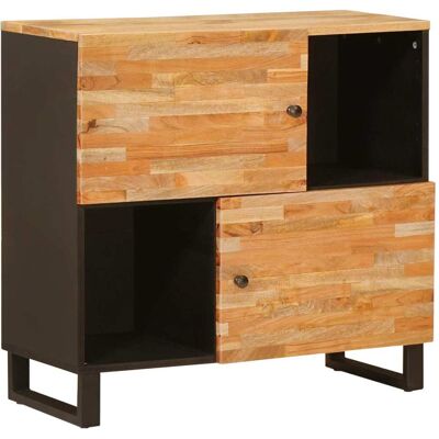 vidaXL Armário lateral com armazenamento Castanho 80 x 33 x 75 cm Marrón vidaXL Armário lateral com armazenamento Castanho 80 x 33 x 75 cm Marrón