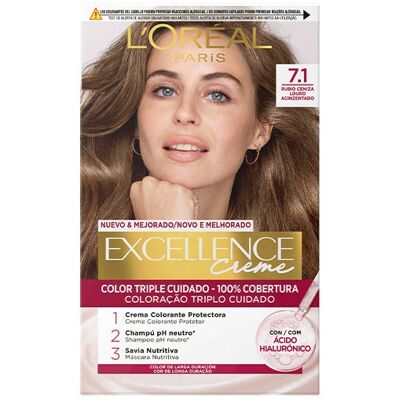 Tinte Excellence Creme 7.1 Rubio Ceniza Tinte Excellence Creme 7.1 Rubio Ceniza