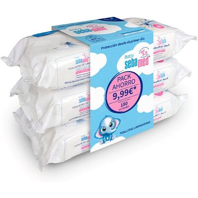 Lenços de Limpeza Sebamed - Pack de 3 x 60 Lenços de Limpeza Sebamed - Pack de 3 x 60