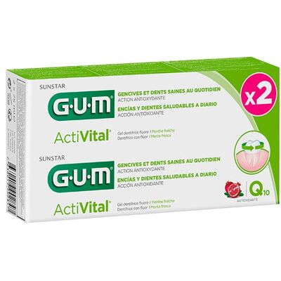 Gel de dente GUM Activital com Fluoreto Duo - Protege gengivas e dentes Gel de dente GUM Activital com Fluoreto Duo - Protege gengivas e dentes