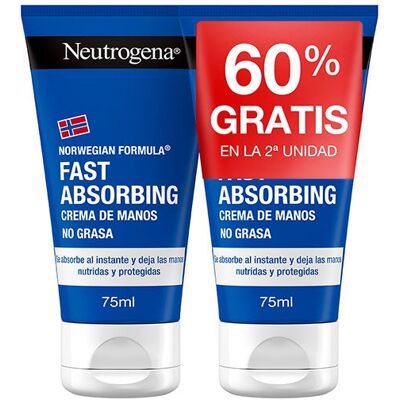 Creme para as mãos Neutrogena rápida absorção kit com 2 75 ml Creme para as mãos Neutrogena rápida absorção kit com 2 75 ml