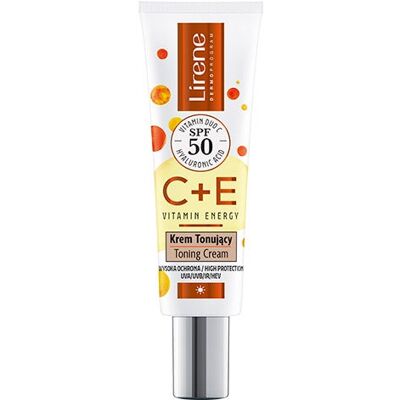 Lirene Vitamin Energy C+E Creme Facial Tinted SPF 50 - Creme Facial Lirene Vitamin Energy C+E Creme Facial Tinted SPF 50 - Creme Facial