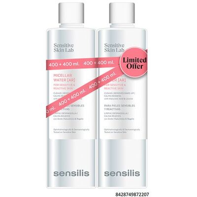 Água Micelar Sensilis - Pele sensível e reativa - 2x400ml Água Micelar Sensilis - Pele sensível e reativa - 2x400ml