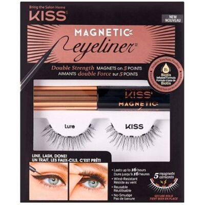 Kiss Delineador Magnético e Conjunto de Cílios Lure - Kit de Cílios Kiss Delineador Magnético e Conjunto de Cílios Lure - Kit de Cílios