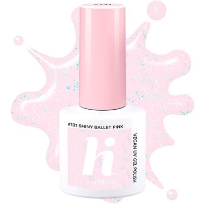 HI HYBRID Vegan UV Gel Polish Glitter 131 Shiny Ballet Pink HI HYBRID Vegan UV Gel Polish Glitter 131 Shiny Ballet Pink