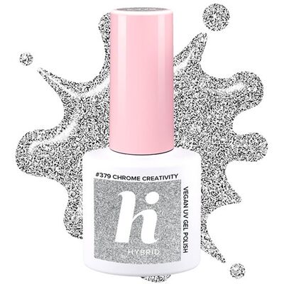 HI HYBRID Vegan UV Gel Polish Glitter 379 Chrome Creativity HI HYBRID Vegan UV Gel Polish Glitter 379 Chrome Creativity